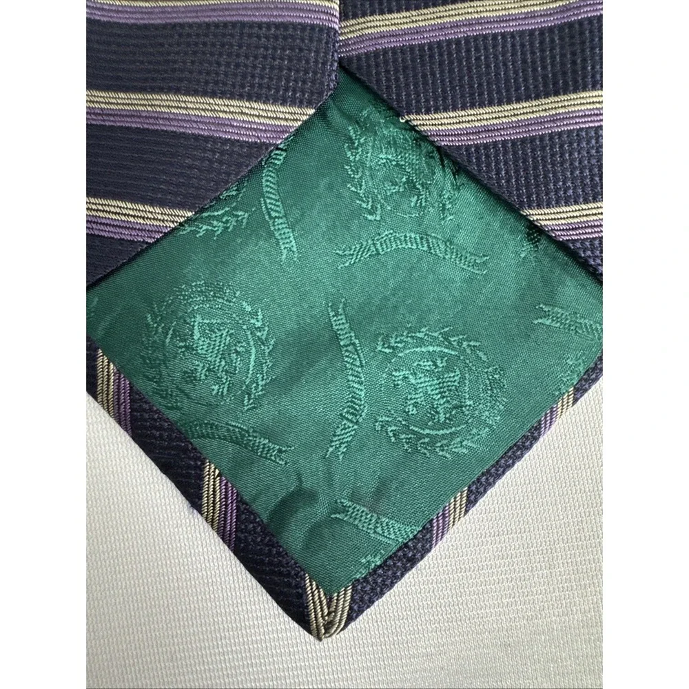 Tommy Hilfiger Neck Tie - Men's - Purple Stripe W/ Logo